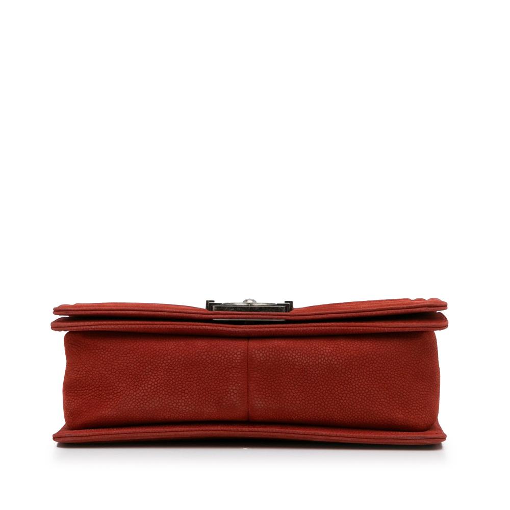 Chanel B Chanel Red Caviar Leather Leather Old Medium Quilted Caviar Boy Flap Italy