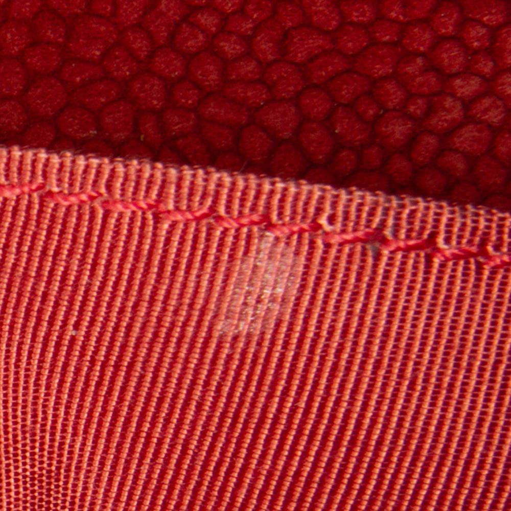 Chanel B Chanel Red Caviar Leather Leather Old Medium Quilted Caviar Boy Flap Italy