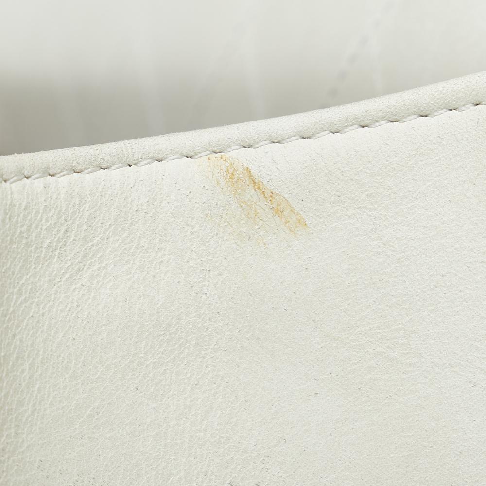 Chanel B Chanel White Ivory Fur Natural Material Old Medium Bicolor Shearling Boy Flap Italy