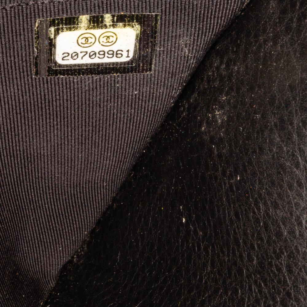 Chanel B Chanel Black Calf Leather Studded Wallet on Chain Italy