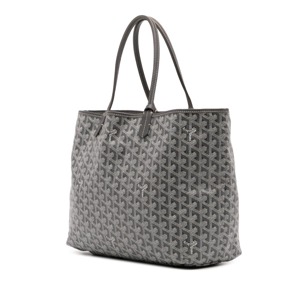 Goyard B Goyard Gray Coated Canvas Fabric Goyardine Saint Louis PM France