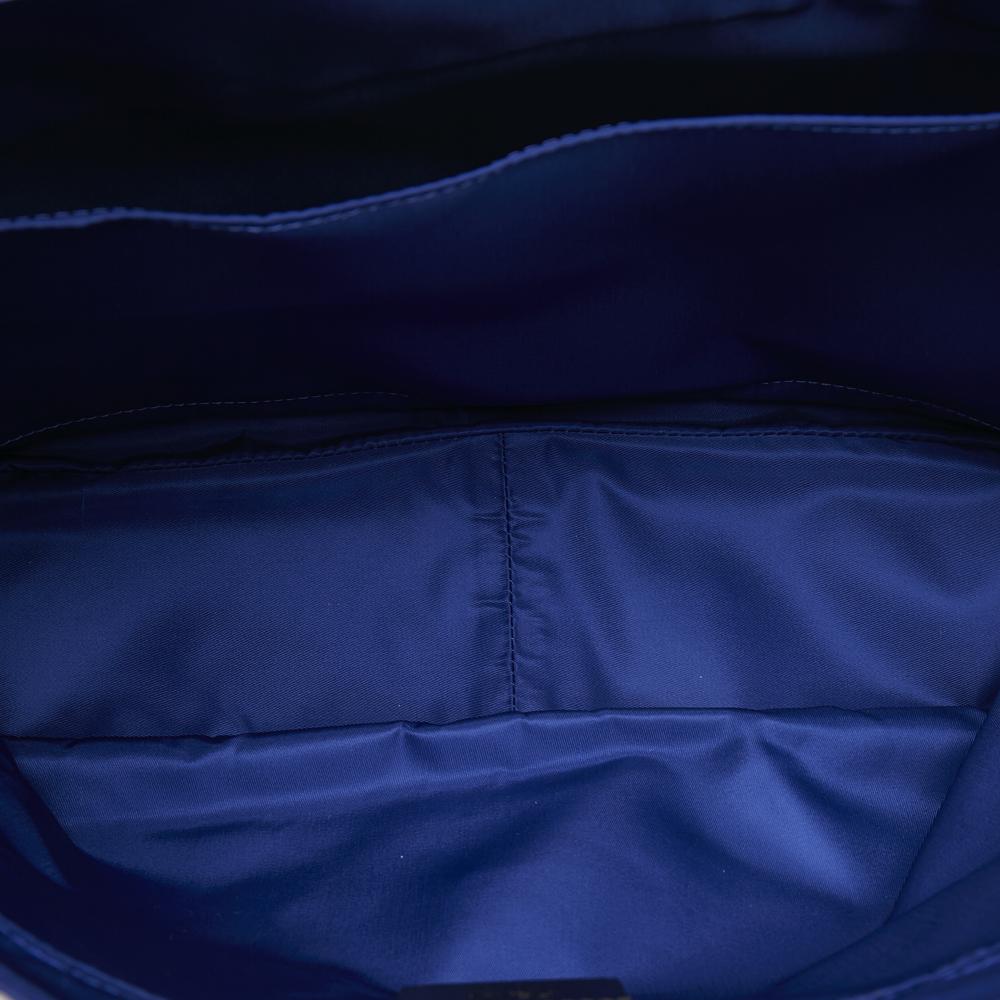 Fendi B Fendi Blue Nylon Fabric FF Lock Crossbody Italy