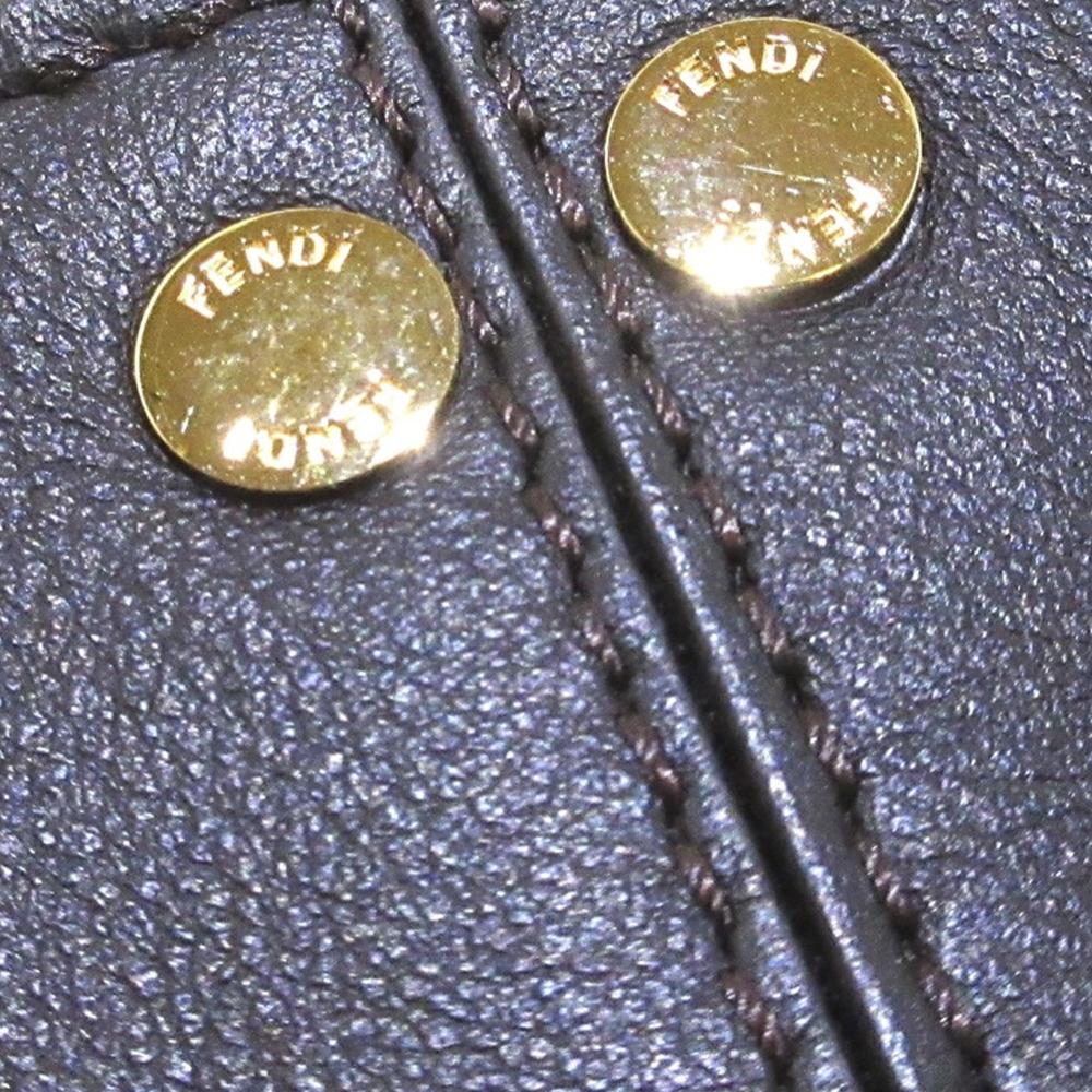 Fendi B Fendi Black Calf Leather Peekaboo X Lite Medium Italy