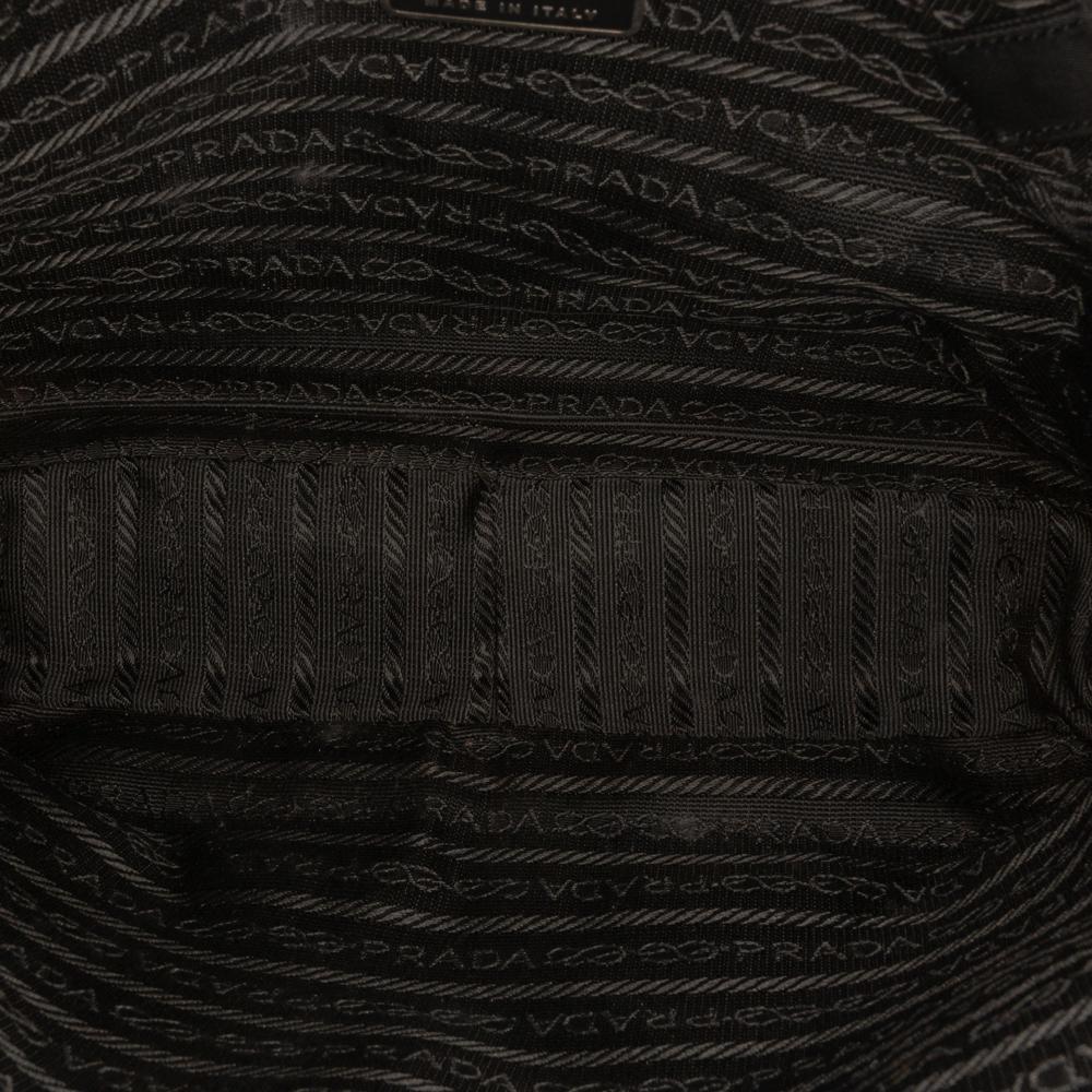 Prada B Prada Black Nylon Fabric Tessuto Handbag Italy