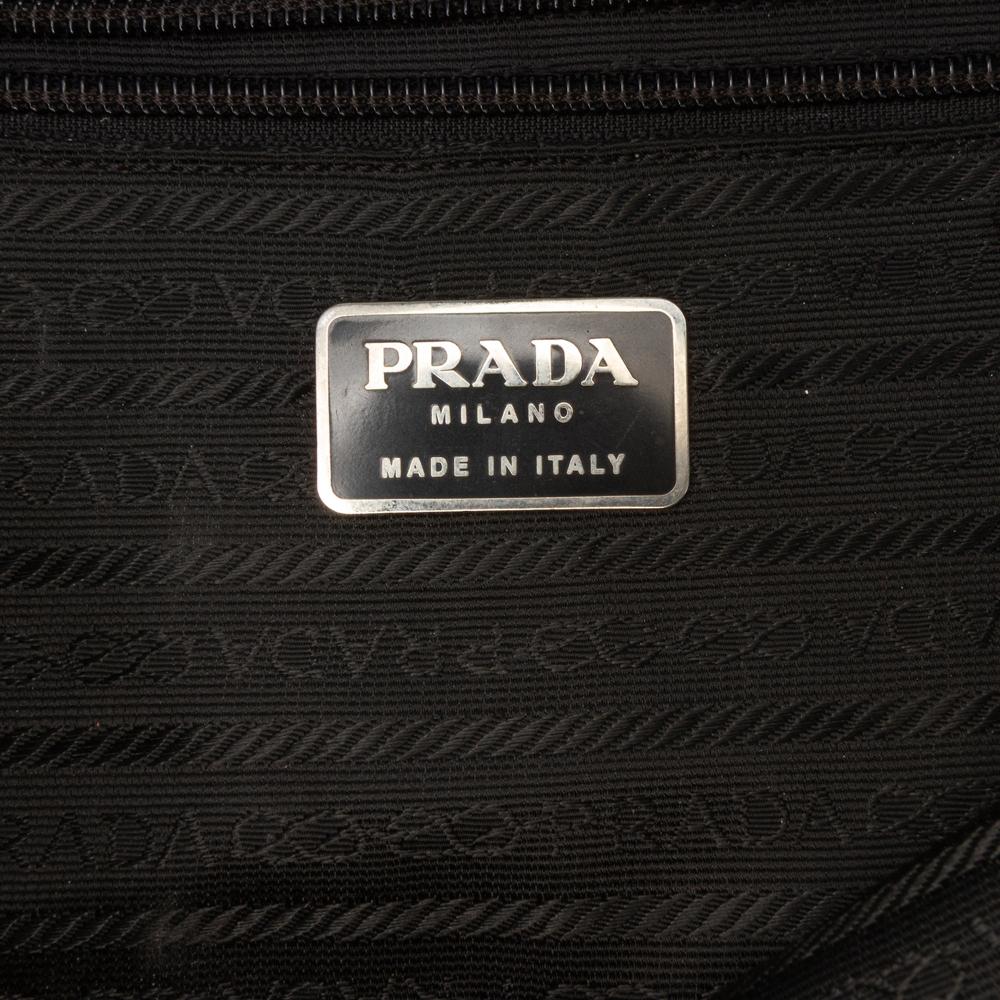 Prada B Prada Black Nylon Fabric Tessuto Handbag Italy