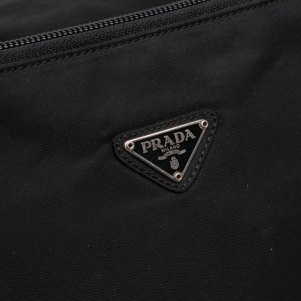 Prada B Prada Black Nylon Fabric Tessuto Handbag Italy