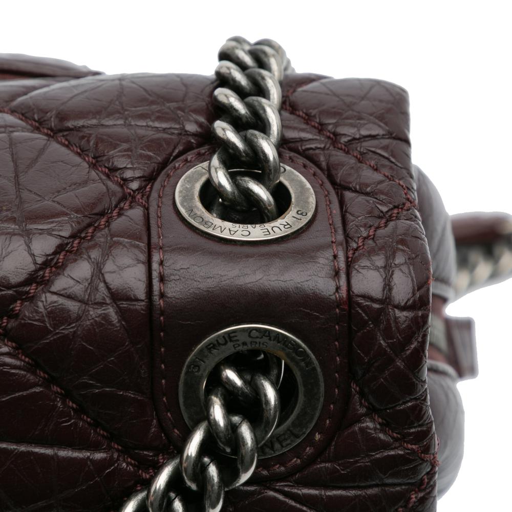 Chanel B Chanel Red Burgundy Calf Leather Jumbo Quilted Aged skin New Portobello Flap Italy