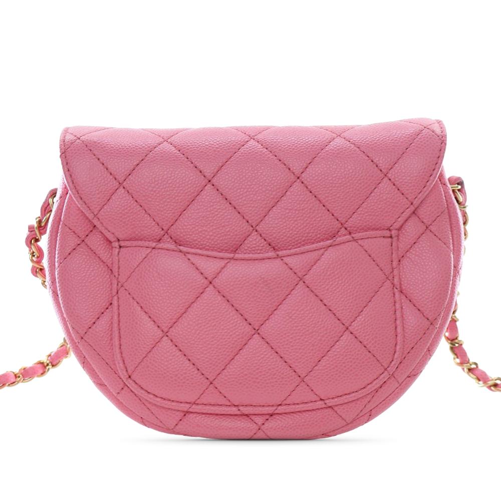 Chanel AB Chanel Pink Caviar Leather Leather Mini Quilted Caviar CC Messenger Flap Italy