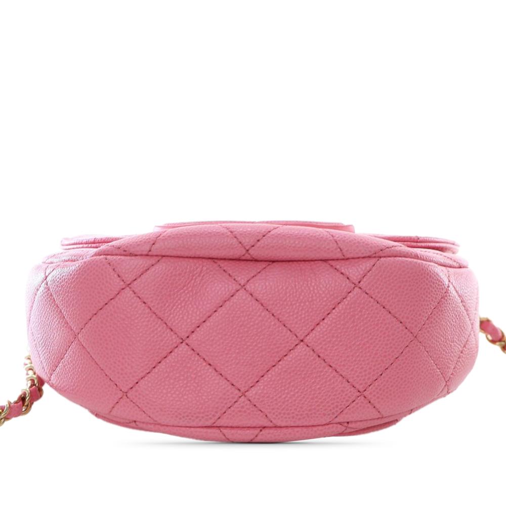 Chanel AB Chanel Pink Caviar Leather Leather Mini Quilted Caviar CC Messenger Flap Italy