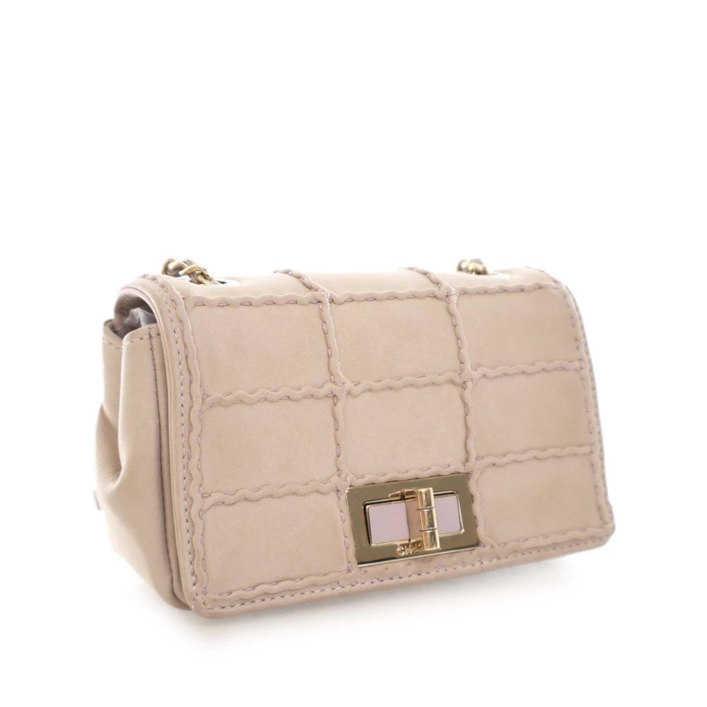 Chanel Brown Mini Reissue 2.55 Iridescent Lambskin Stitched Single Flap France