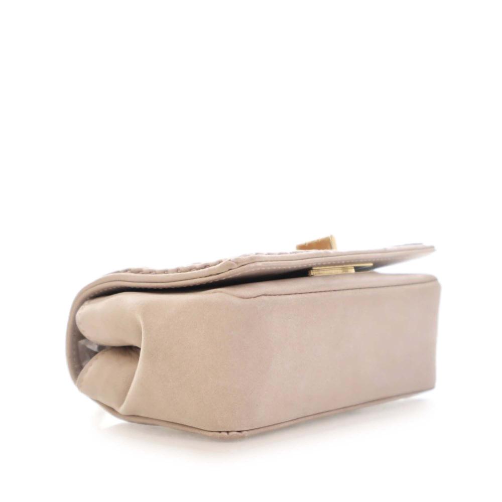 Chanel Brown Mini Reissue 2.55 Iridescent Lambskin Stitched Single Flap France