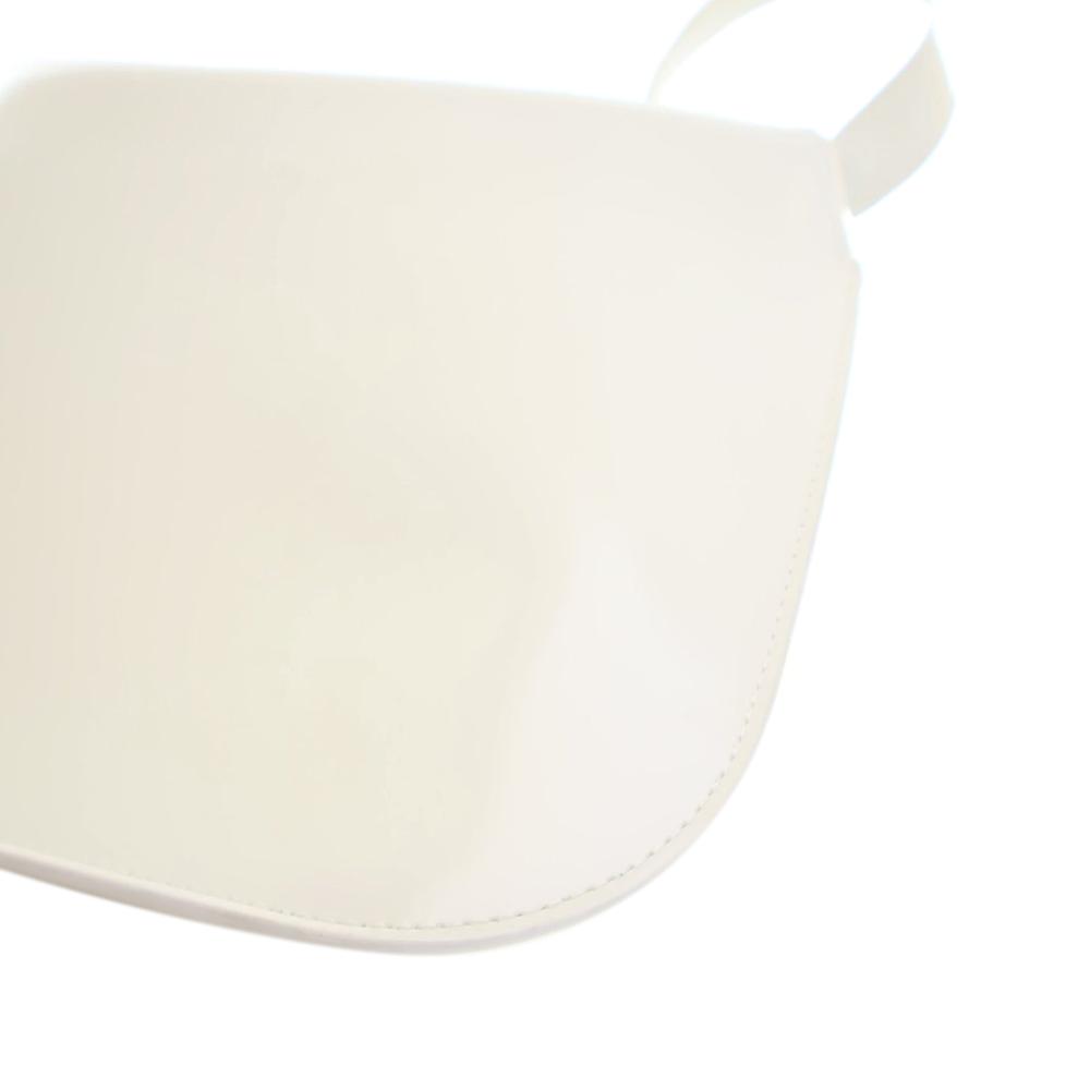 Bottega Veneta AB Bottega Veneta White Calf Leather Brushed skin Cradle Fold Over Shoulder Bag Italy