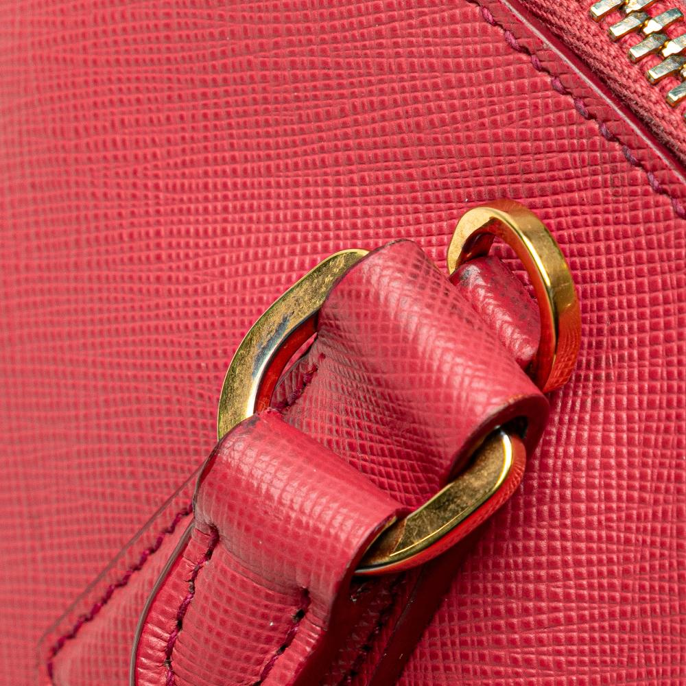 Prada AB Prada Pink Saffiano Leather Medium Lux Promenade Satchel Spain