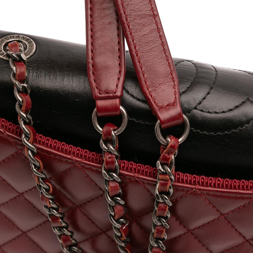 Chanel AB Chanel Red Dark Red Lambskin Leather Leather Small Quilted Lambskin Ballerine Flap Bag Italy