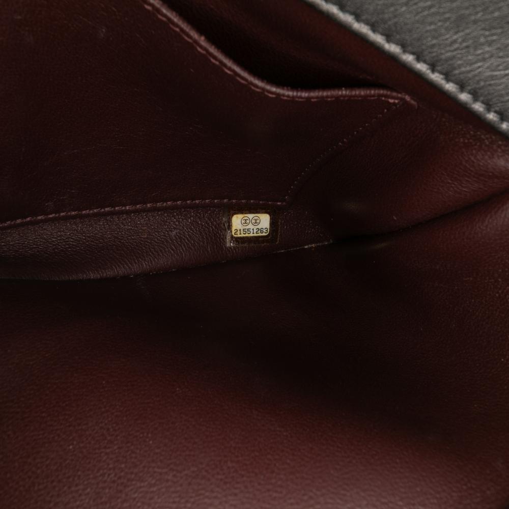 Chanel AB Chanel Gray Lambskin Leather Leather Quilted Metallic Lambskin Trendy CC Flap Italy