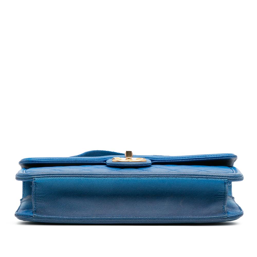 Chanel B Chanel Blue Caviar Leather Leather Medium Quilted Caviar Sunset On The Sea Flap Italy