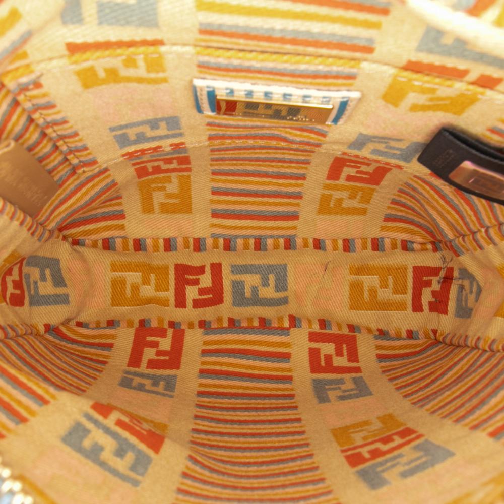 Fendi B Fendi Blue Denim Canvas Fabric Zucca Denim Crossbody Italy