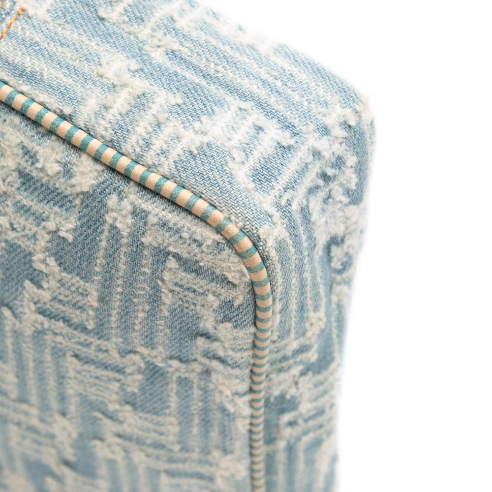 Fendi B Fendi Blue Denim Canvas Fabric Zucca Denim Crossbody Italy