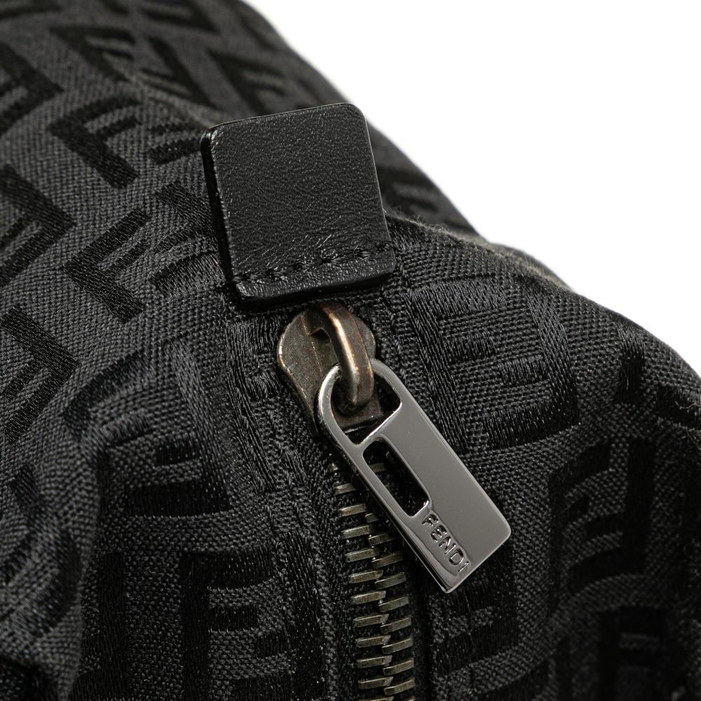 Fendi B Fendi Black Canvas Fabric Mini Zucchino Handbag Italy