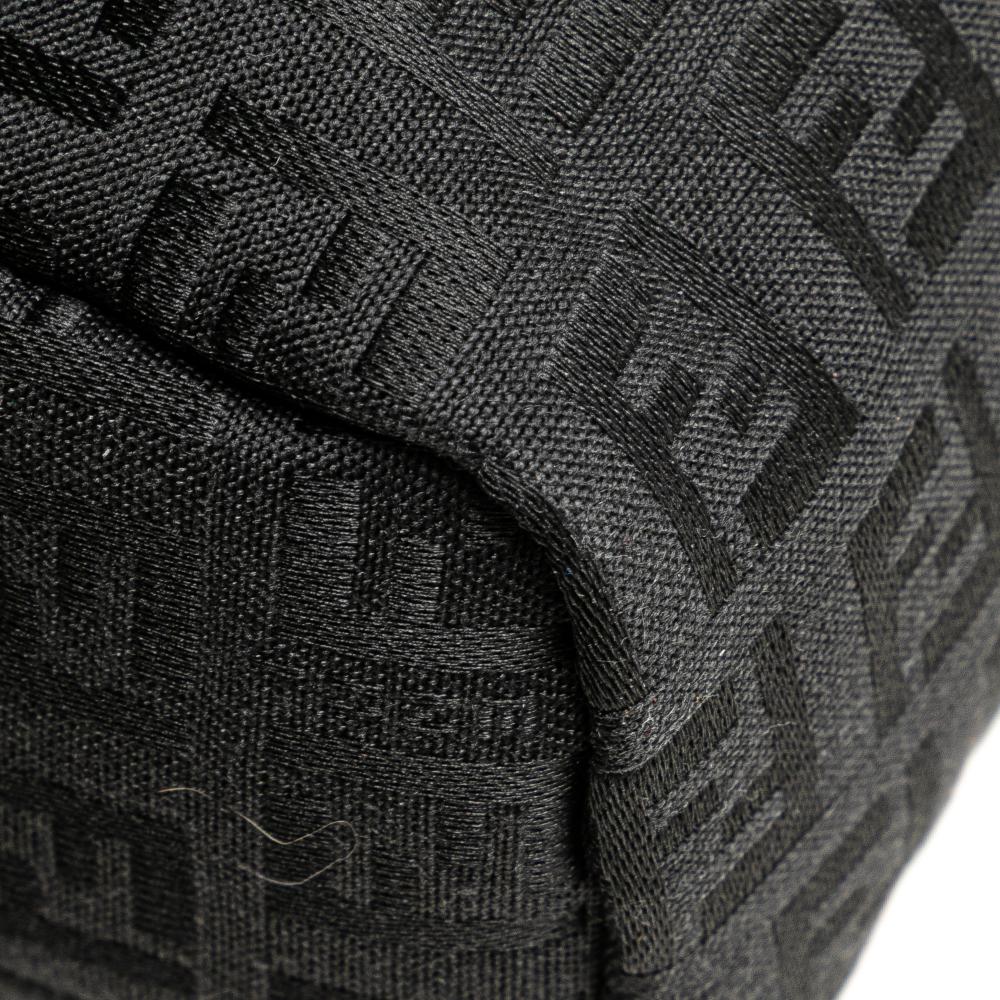 Fendi B Fendi Black Canvas Fabric Mini Zucchino Handbag Italy
