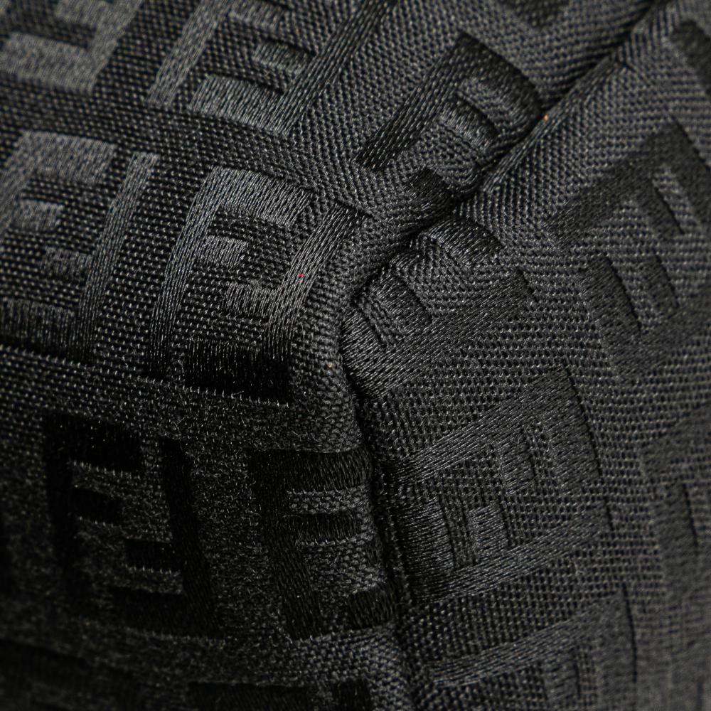 Fendi B Fendi Black Canvas Fabric Mini Zucchino Handbag Italy