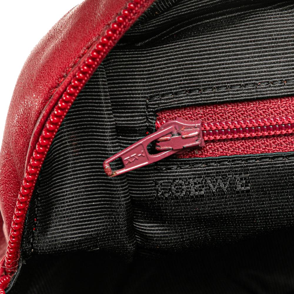 Loewe B LOEWE Red Calf Leather Anagram Crossbody Spain
