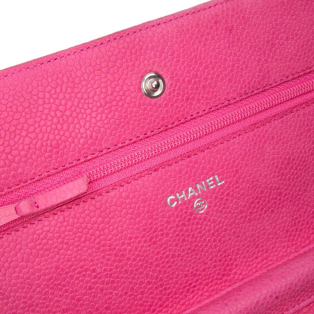 Chanel B Chanel Pink Caviar Leather Leather CC Caviar Wallet on Chain Spain
