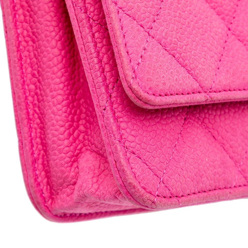 Chanel B Chanel Pink Caviar Leather Leather CC Caviar Wallet on Chain Spain