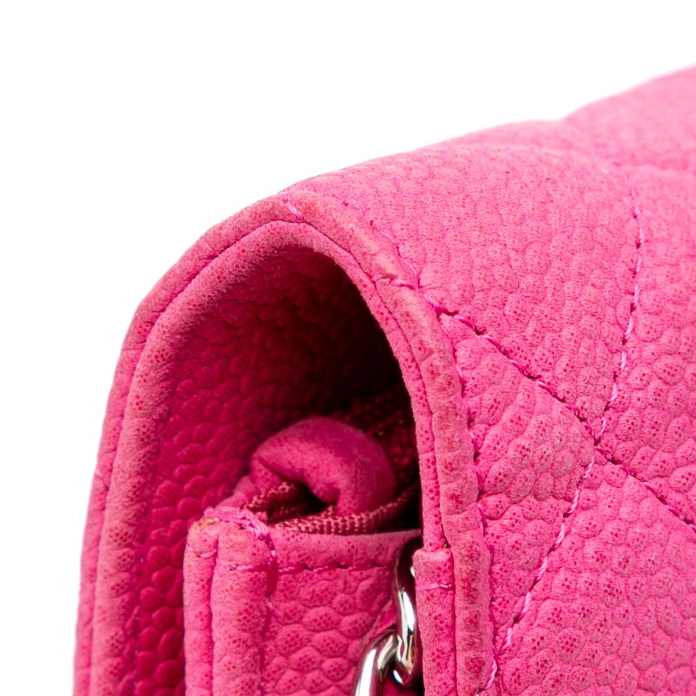 Chanel B Chanel Pink Caviar Leather Leather CC Caviar Wallet on Chain Spain