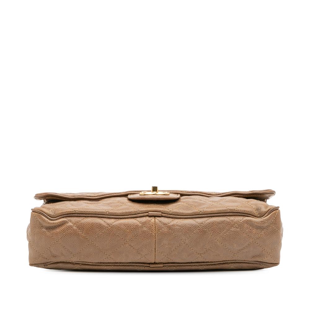 Chanel B Chanel Brown Caviar Leather Leather Large Quilted Caviar Shiva Flap Italy