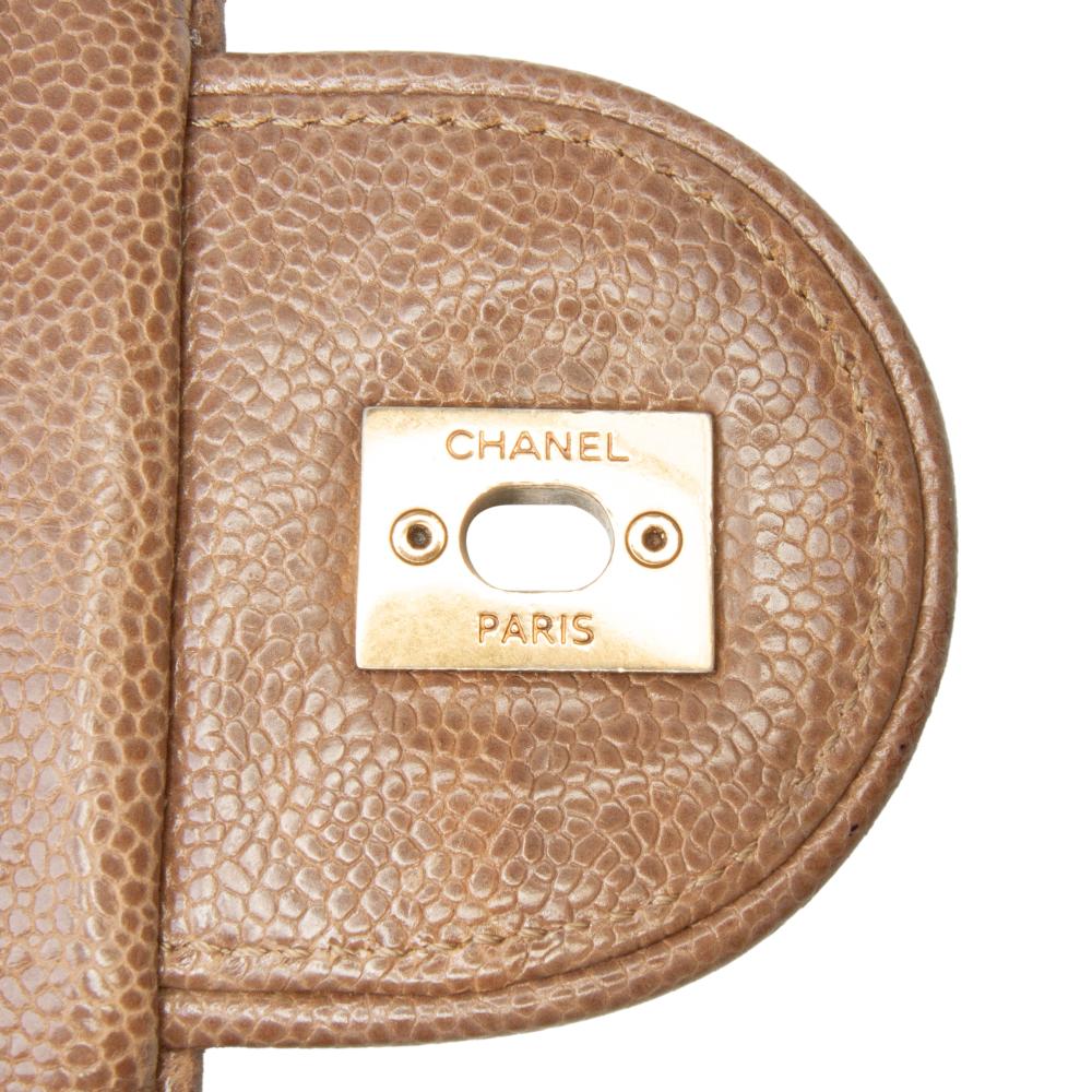Chanel B Chanel Brown Caviar Leather Leather Large Quilted Caviar Shiva Flap Italy