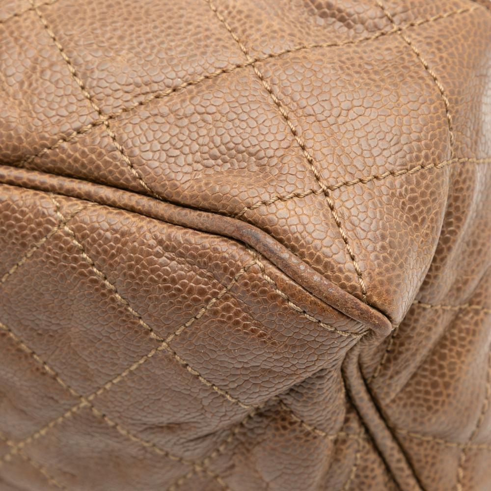Chanel B Chanel Brown Caviar Leather Leather Large Quilted Caviar Shiva Flap Italy