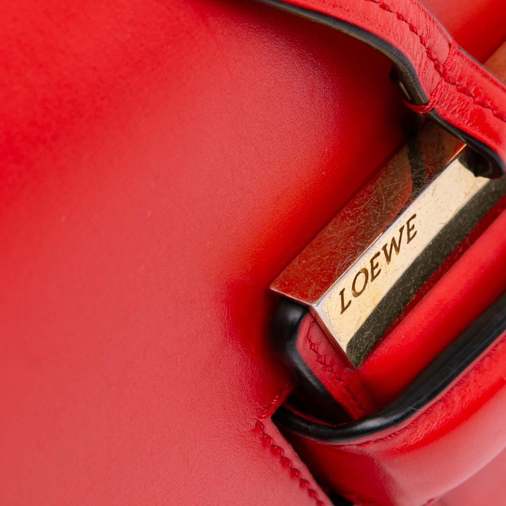 Loewe B LOEWE Red Calf Leather Medium Barcelona Crossbody Spain
