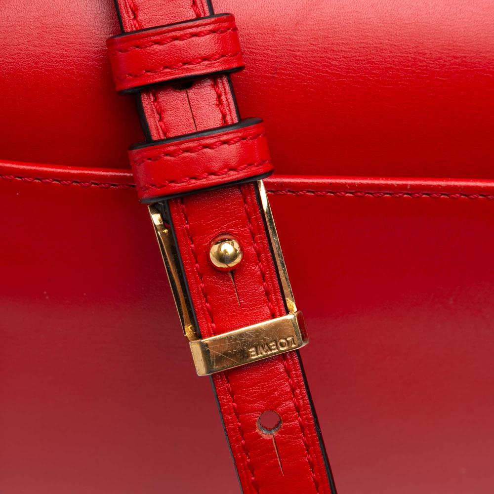 Loewe B LOEWE Red Calf Leather Medium Barcelona Crossbody Spain