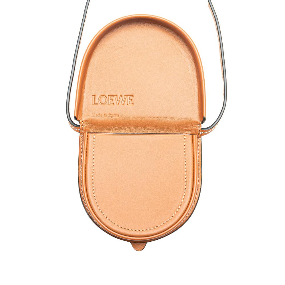 Loewe B LOEWE Brown Calf Leather Mini Soft skin Heel Pouch Spain