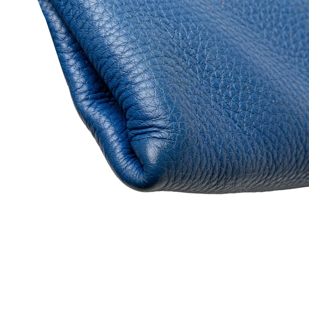 Prada B Prada Blue Calf Leather Vitello Daino Crossbody Italy