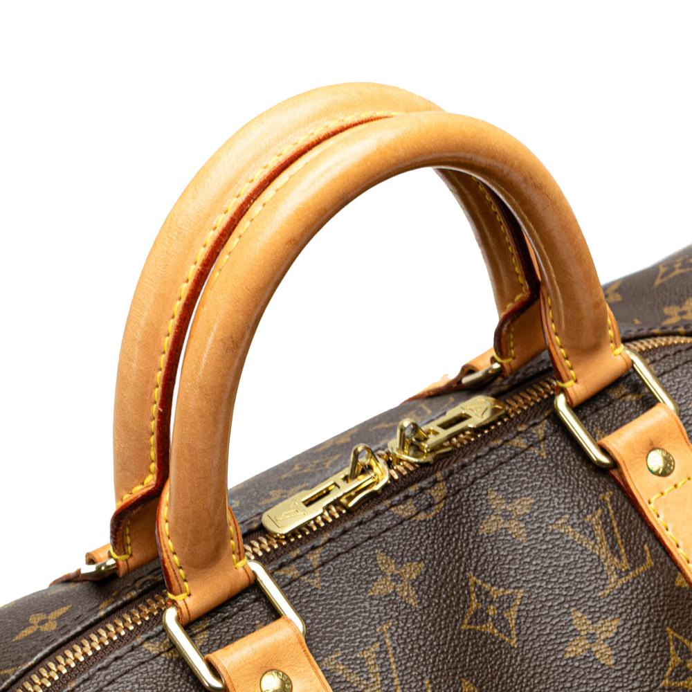 Louis Vuitton B Louis Vuitton Brown Monogram Canvas Fabric Monogram Keepall 50 France