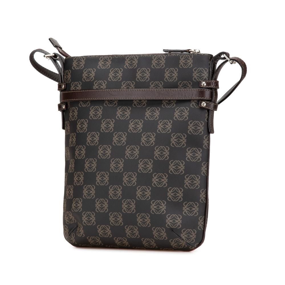 Loewe B LOEWE Brown Dark Brown Coated Canvas Fabric Anagram Crossbody China