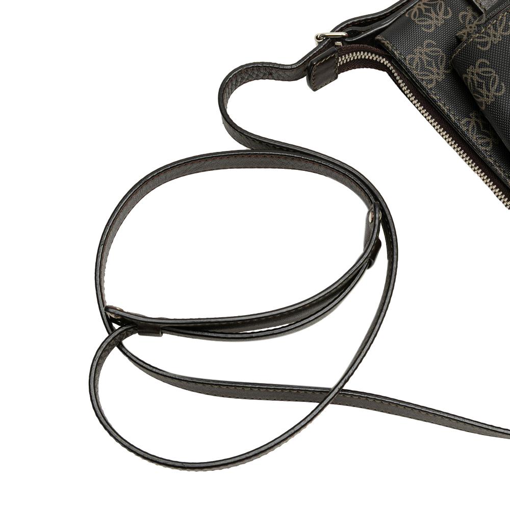 Loewe B LOEWE Brown Dark Brown Coated Canvas Fabric Anagram Crossbody China