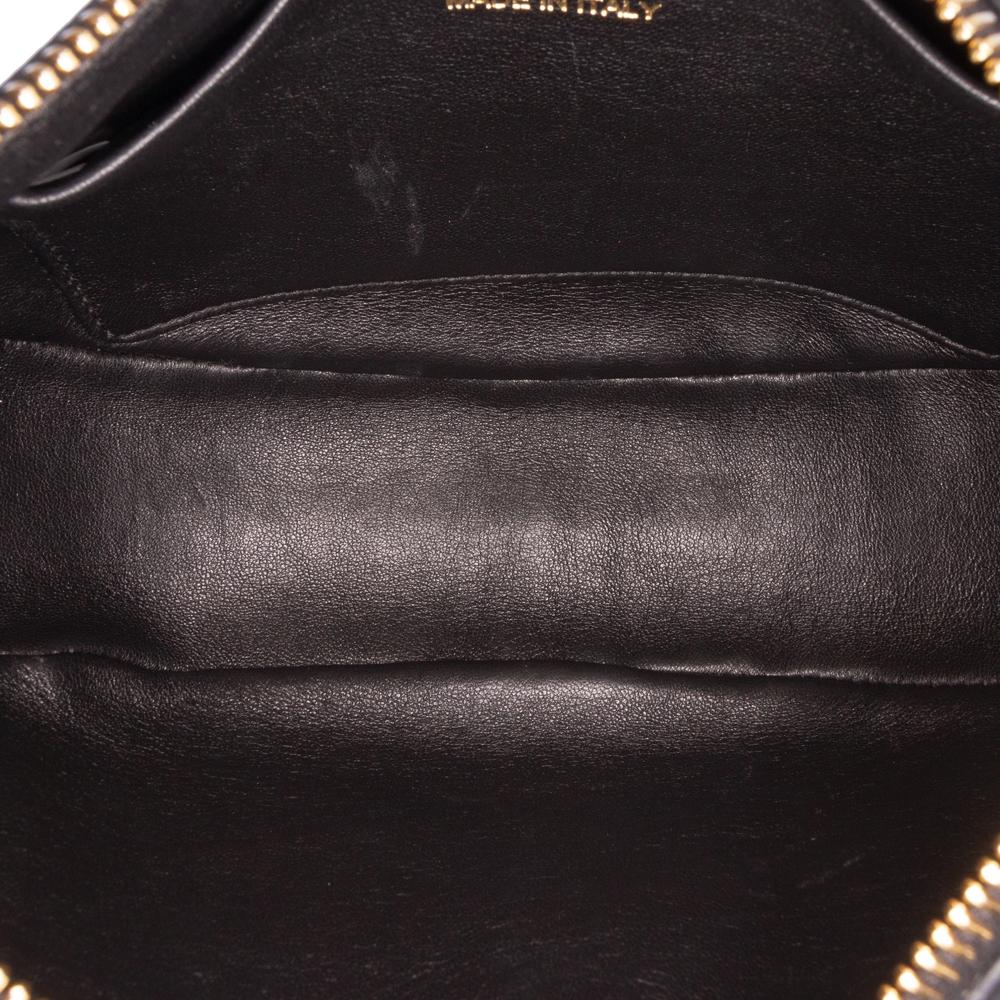 Prada AB Prada Black Calf Leather Small Soft Arque Satchel Italy