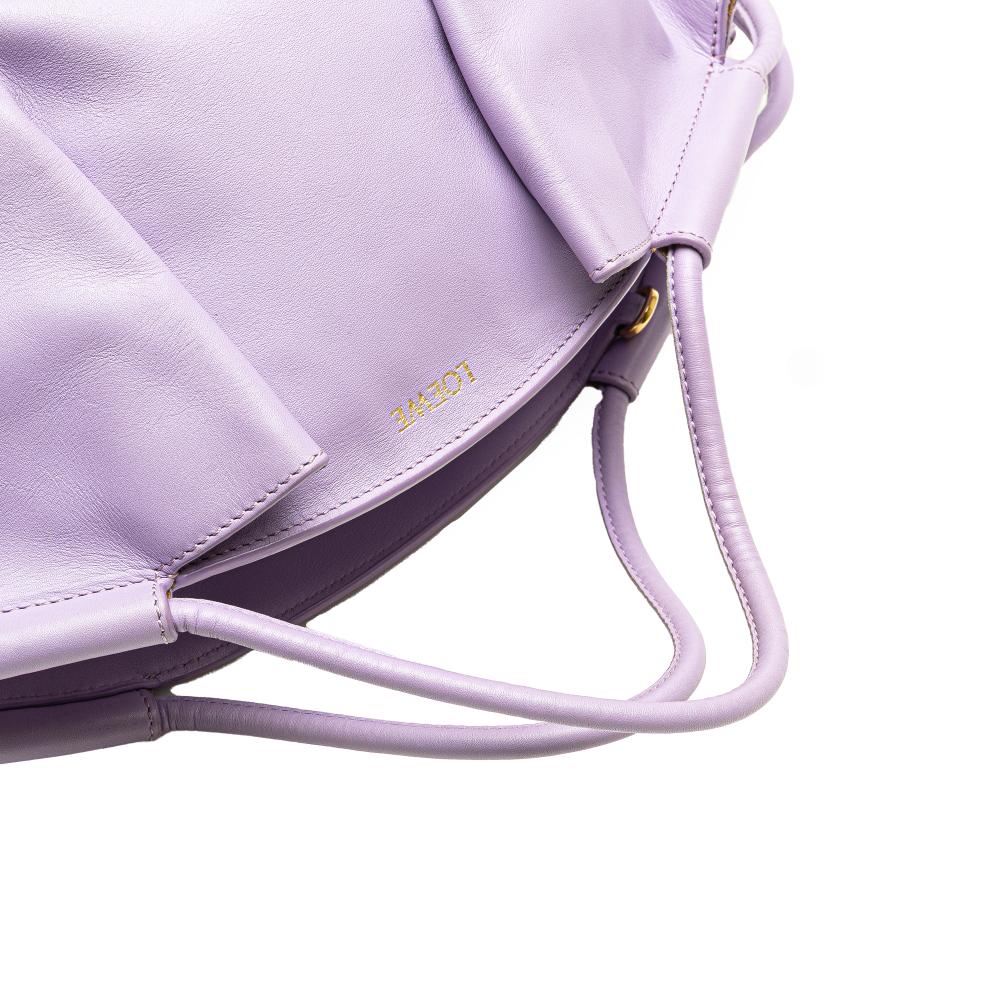 Loewe B LOEWE Purple Calf Leather Small Shiny skin Paseo Satchel Spain