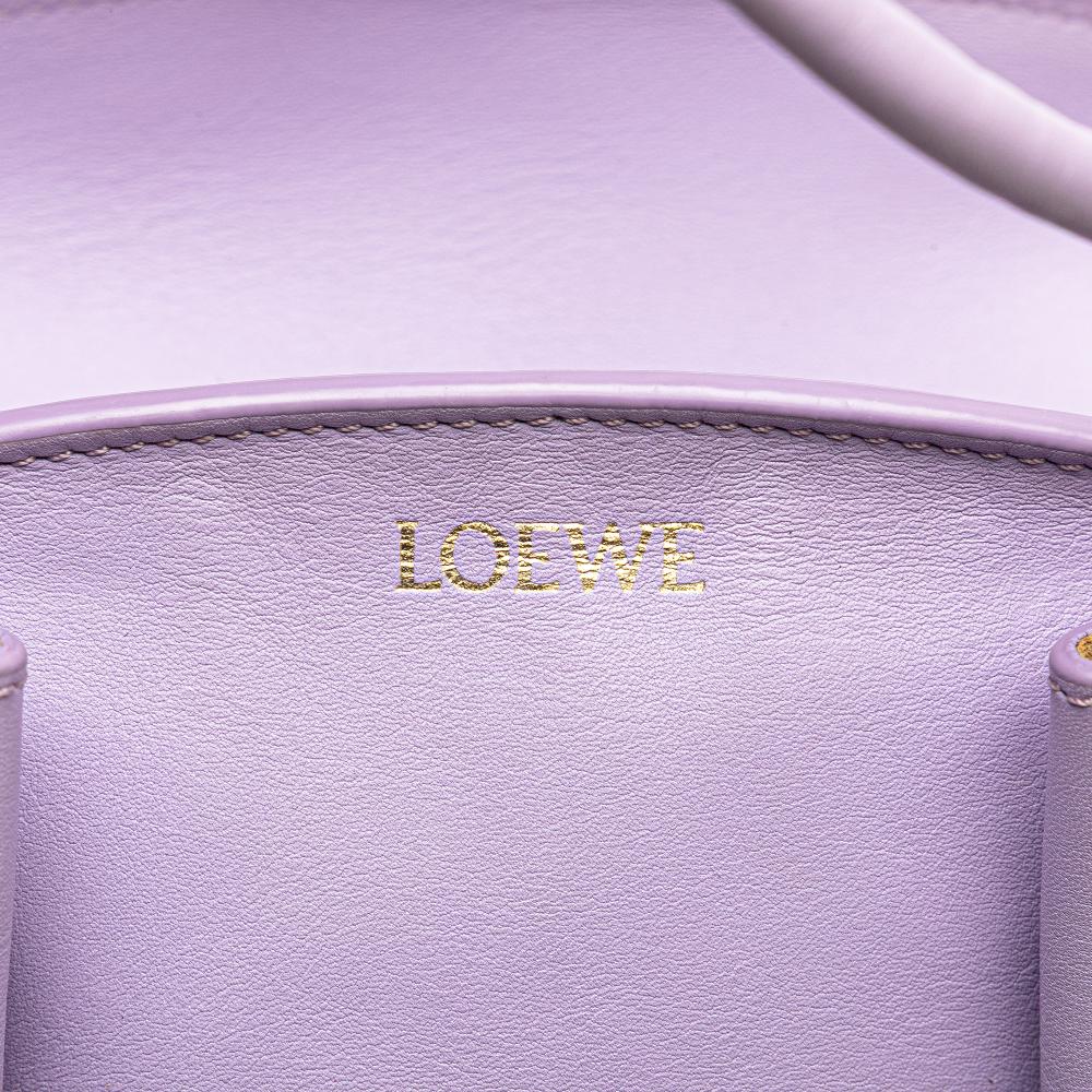 Loewe B LOEWE Purple Calf Leather Small Shiny skin Paseo Satchel Spain