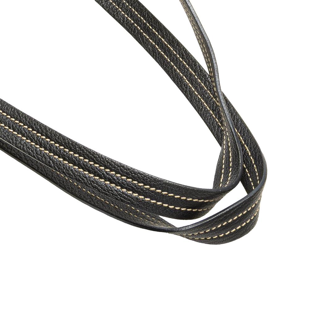 Prada B Prada Brown Light Beige with Black Canvas Fabric Vitello Trimmed Canapa Tote Italy