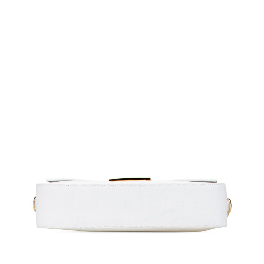 Fendi B Fendi White Canvas Fabric Paint Your Own Baguette Baguette with Painting Kit Italy