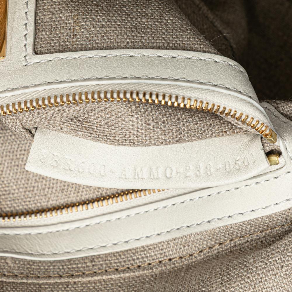 Fendi B Fendi White Canvas Fabric Paint Your Own Baguette Baguette with Painting Kit Italy