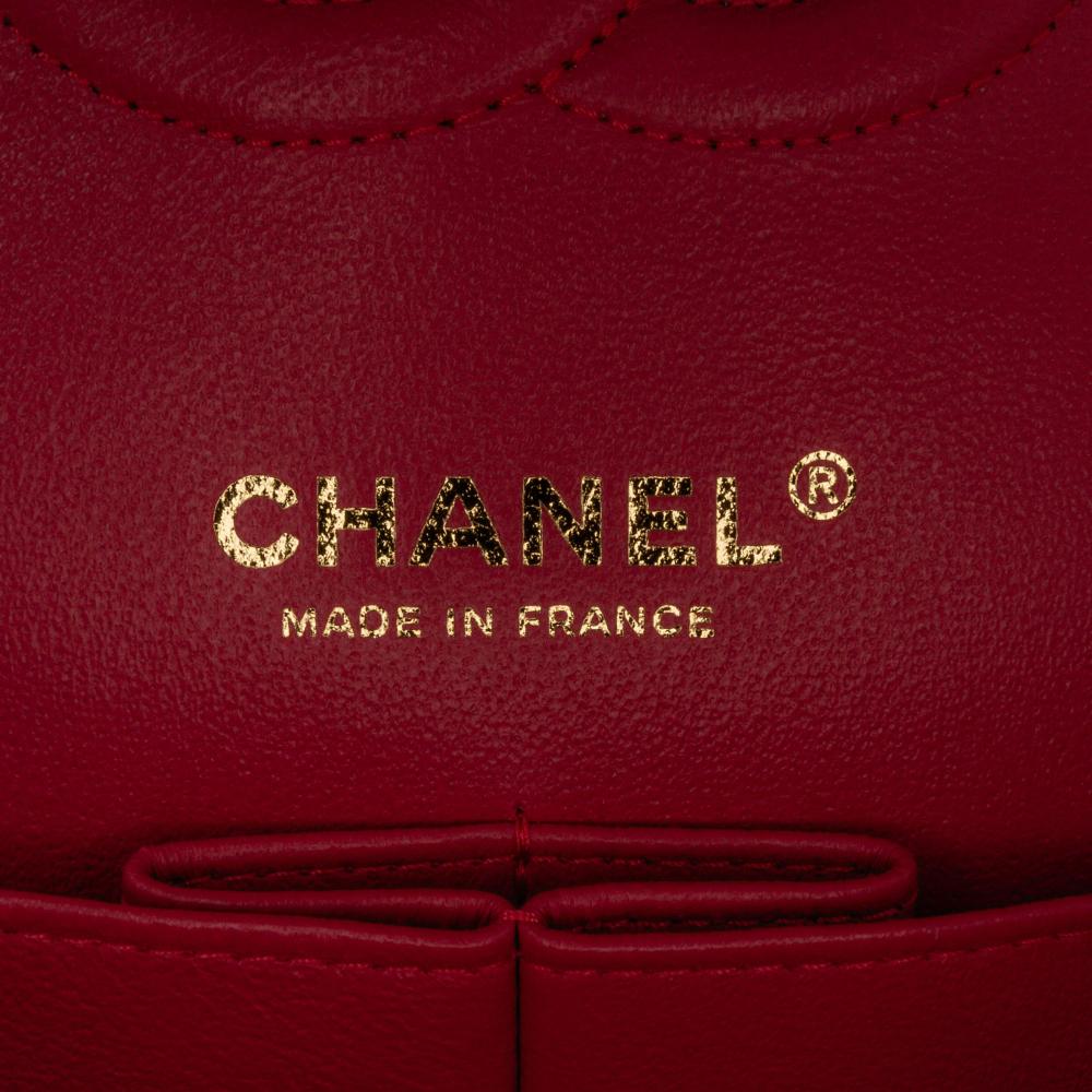 Chanel B Chanel Pink Blush Lambskin Leather Leather Medium Classic Chevron Lambskin Double Flap France