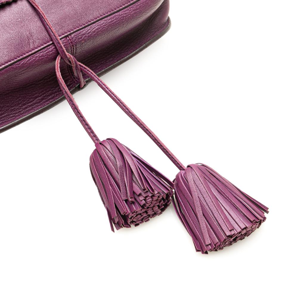 Loewe B LOEWE Purple Nappa Leather Leather Nappa Anagram Tassel Crossbody Spain