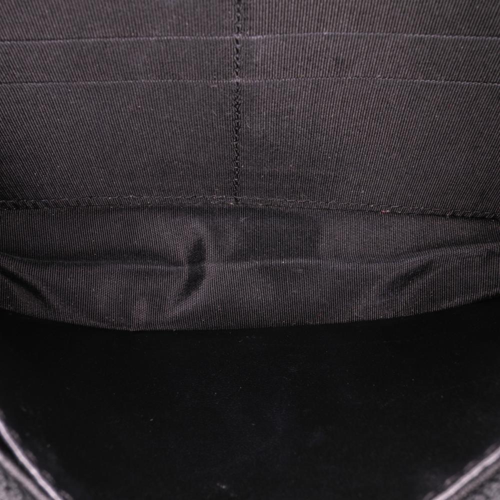 Chanel B Chanel Black Lambskin Leather Leather Bicolor Quilted Lambskin Camellia Wallet on Chain Italy