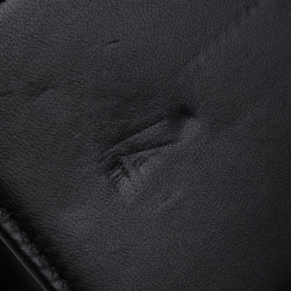 Chanel B Chanel Black Lambskin Leather Leather Bicolor Quilted Lambskin Camellia Wallet on Chain Italy