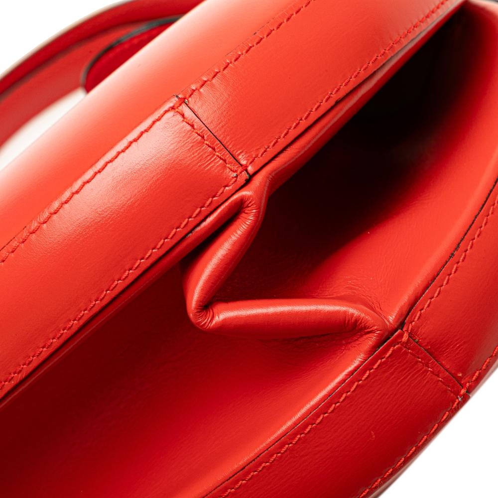 Loewe B LOEWE Red Calf Leather Anagram Round Handbag Spain